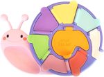 BoBaby Snail Snacker - Toddler Snack Container with 8 Sections and Lid | Food Grade Materials | Dishwasher Safe | Non-Skid Base | for Kids, Babies, Home & Travel | Educational (Pink) - Image 6